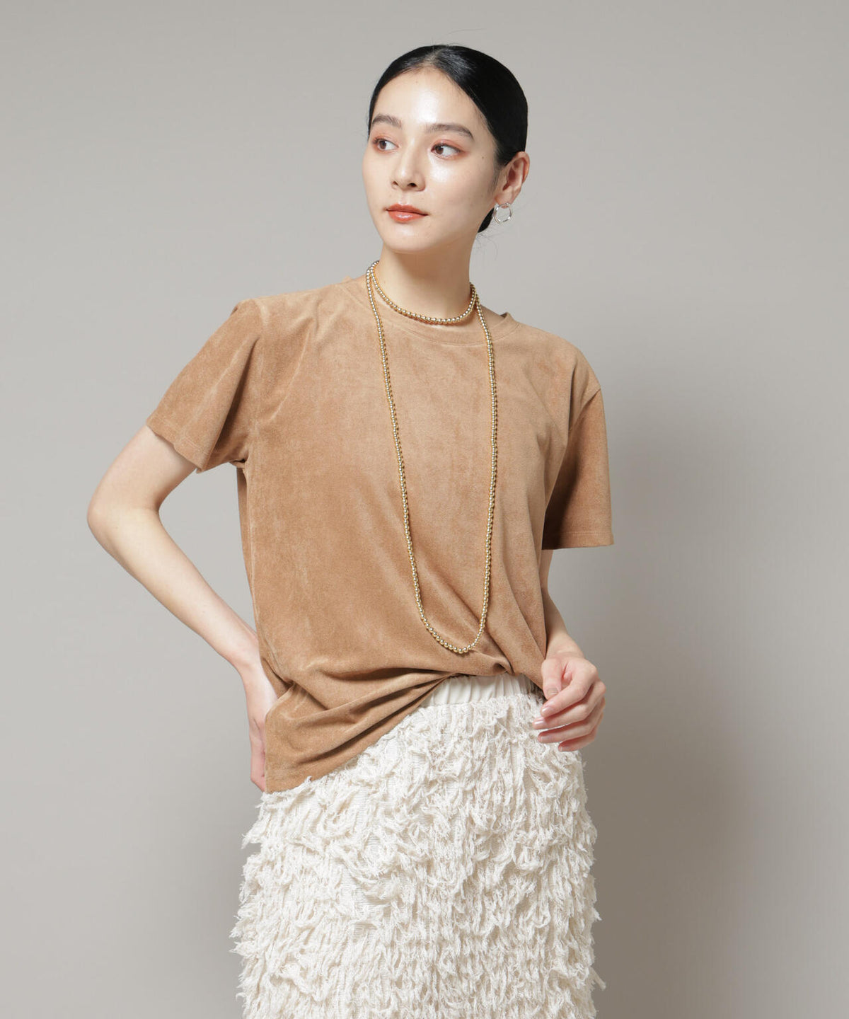 フェイクスエードTシャツ