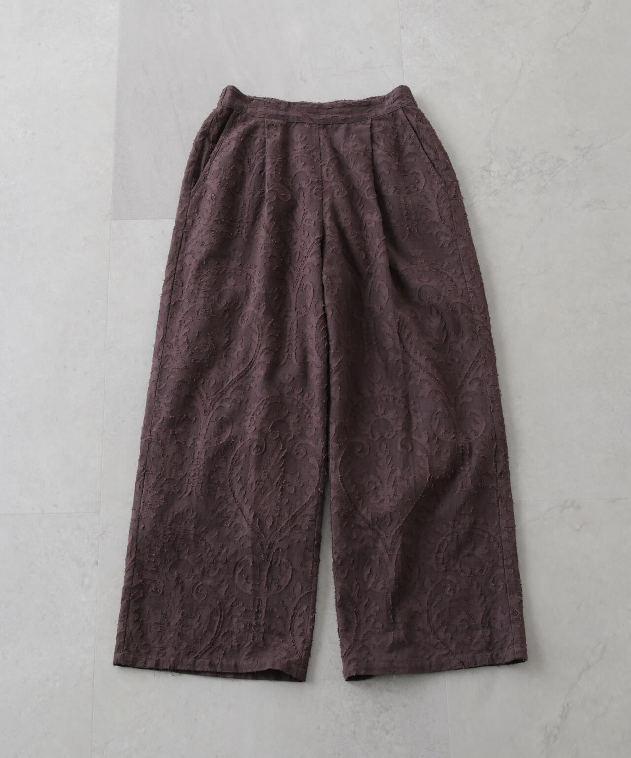 made in india カットワークジャカードパンツ(セットアップ可)