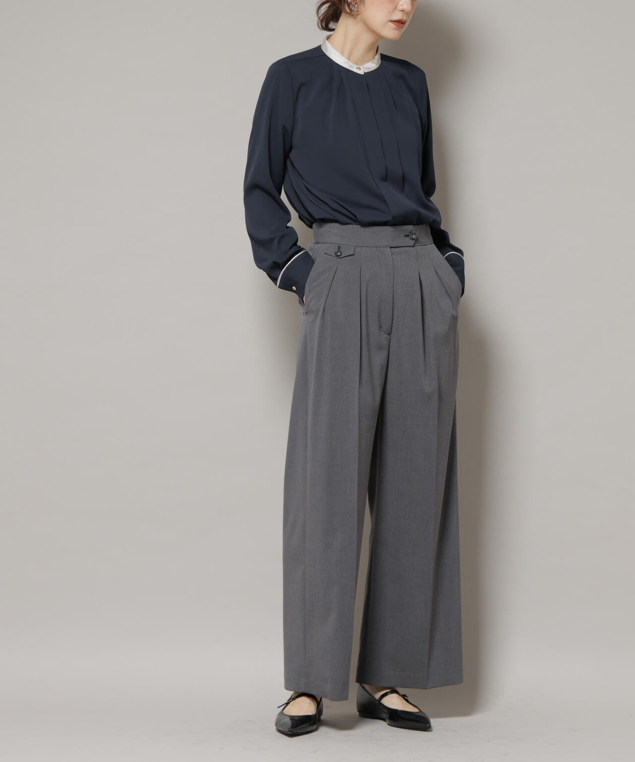 ドライウェザーストレッチ2タックワイドパンツ(セットアップ可)