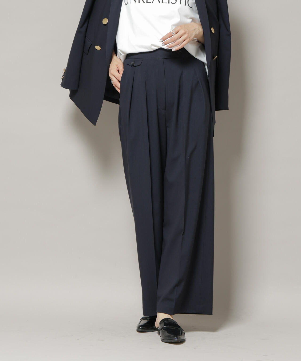 ドライウェザーストレッチ2タックワイドパンツ(セットアップ可)