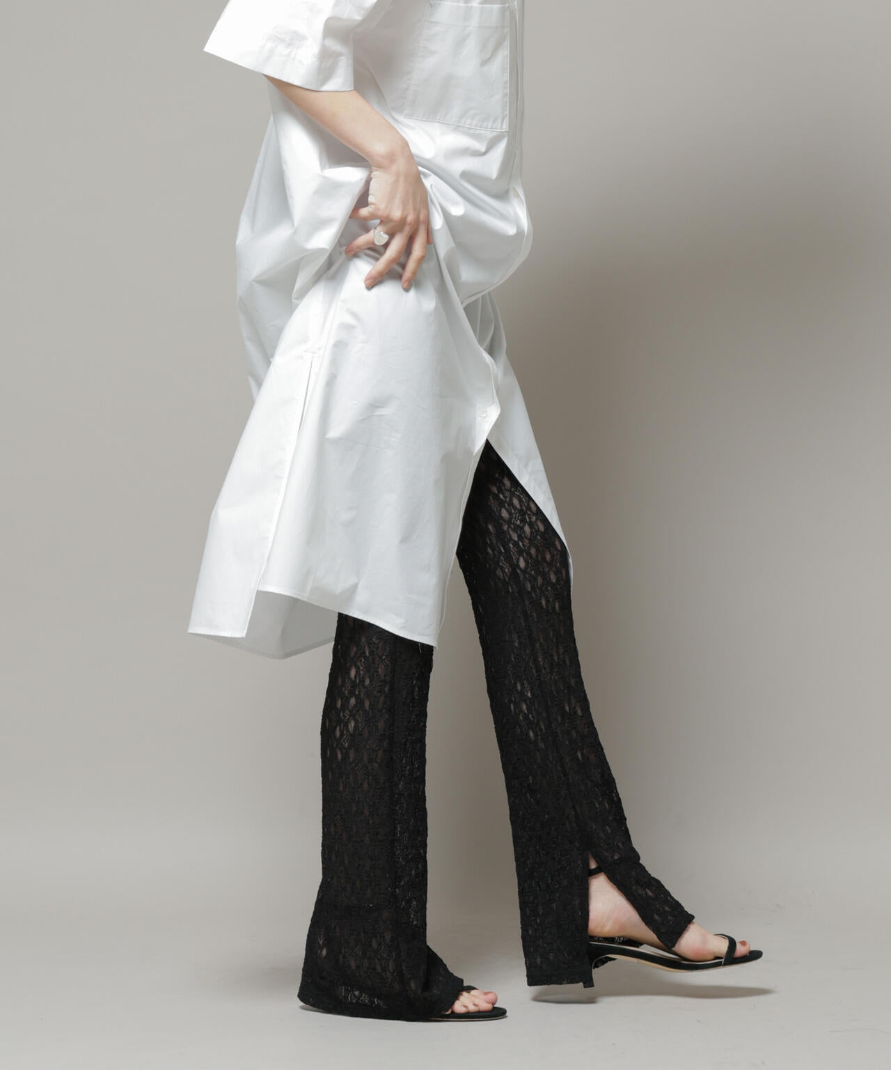 レースフレアレギンスパンツ