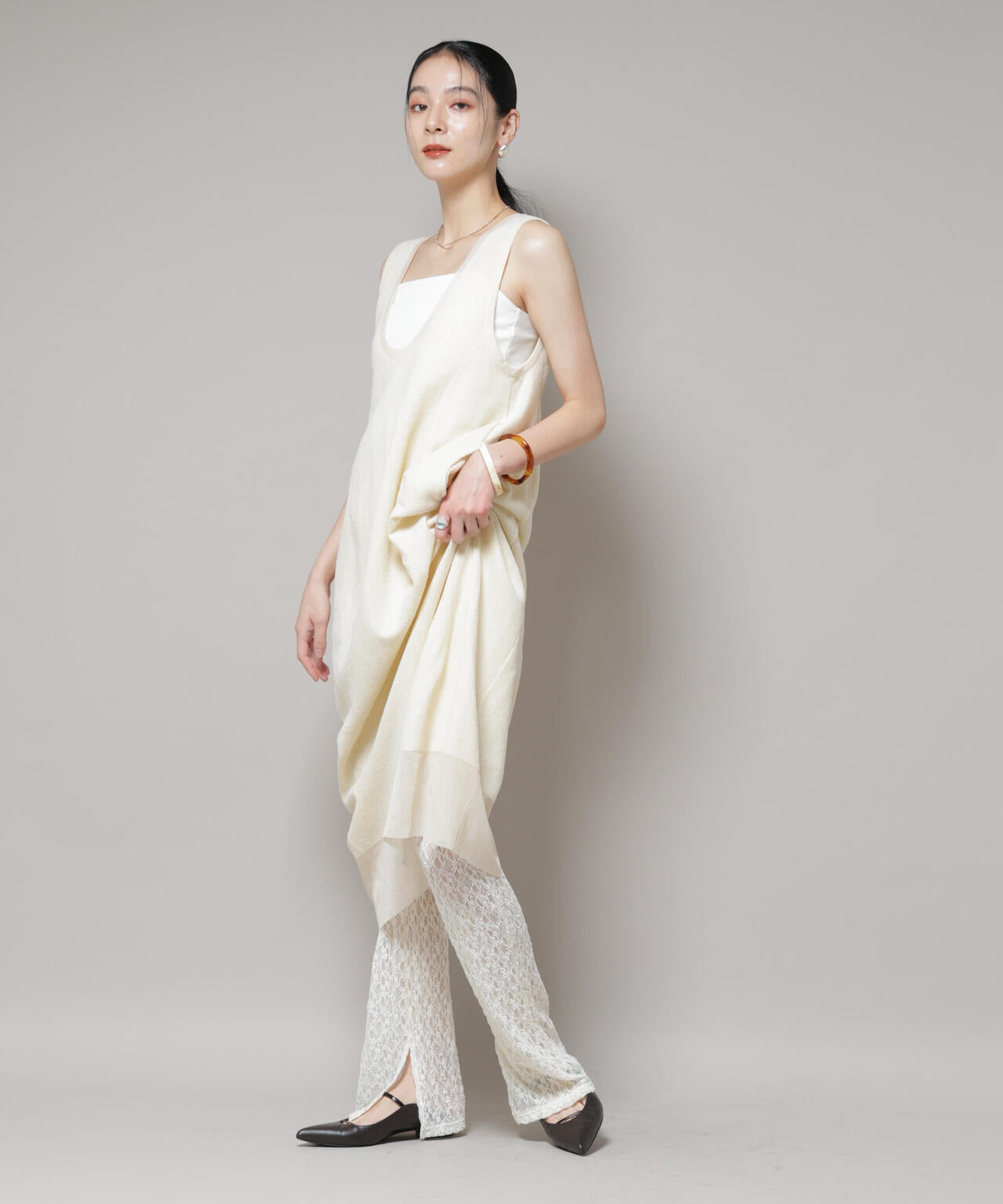 レースフレアレギンスパンツ