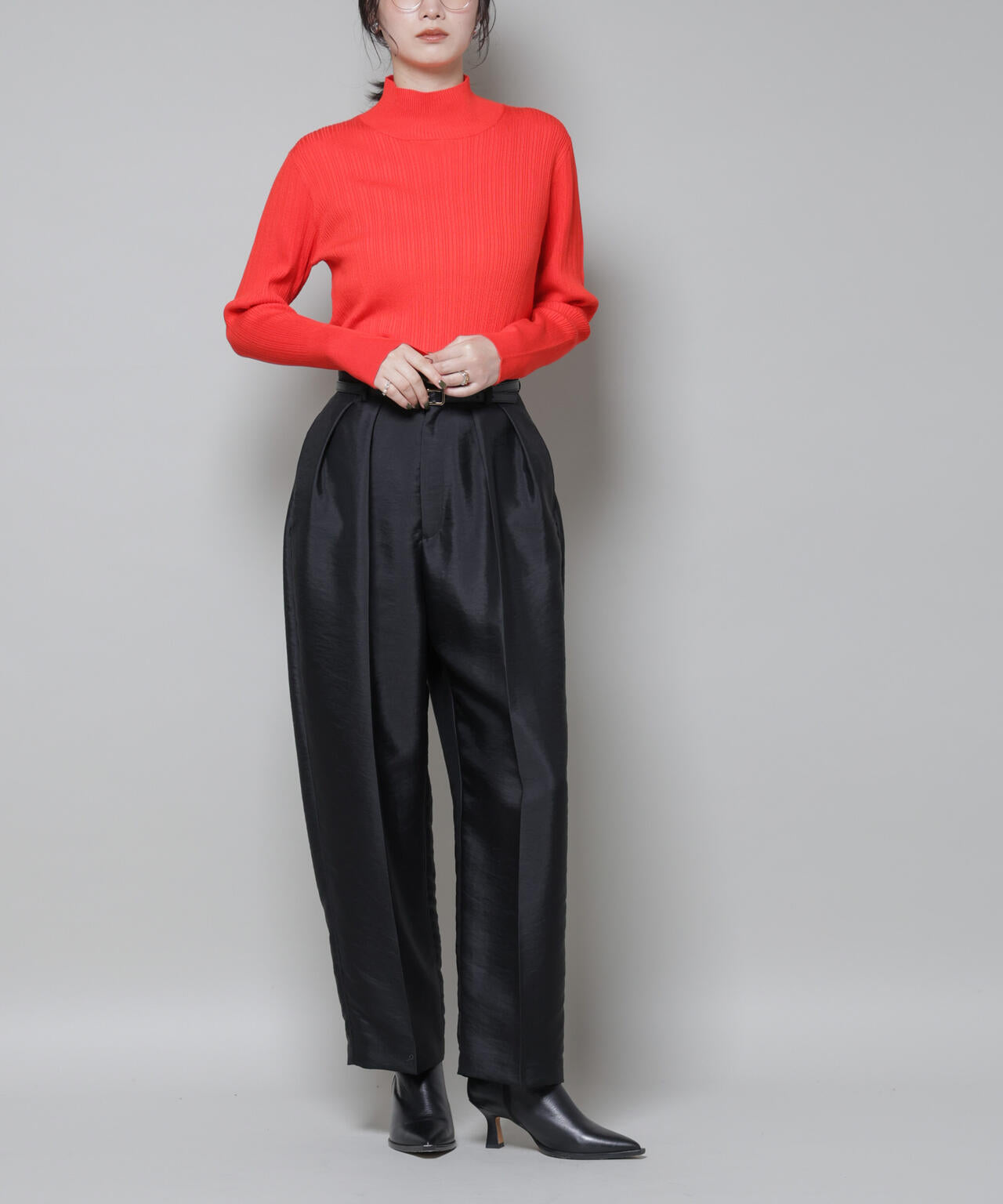 ツイルウェーブタックバレルパンツ