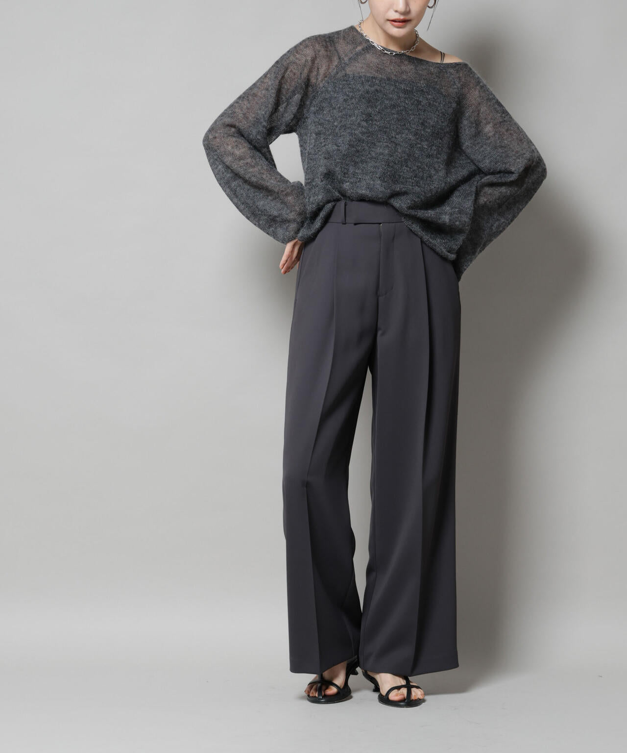 ツイルワイドスラックス