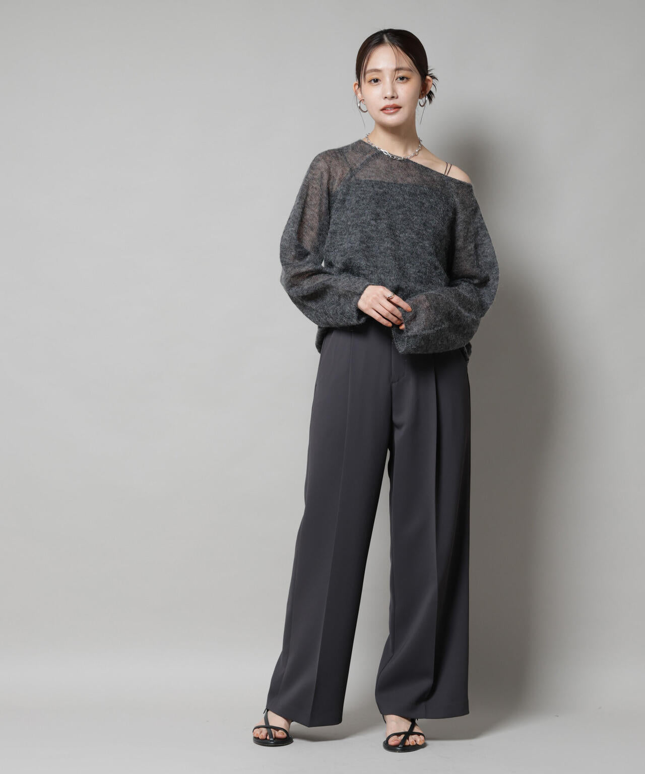 ツイルワイドスラックス