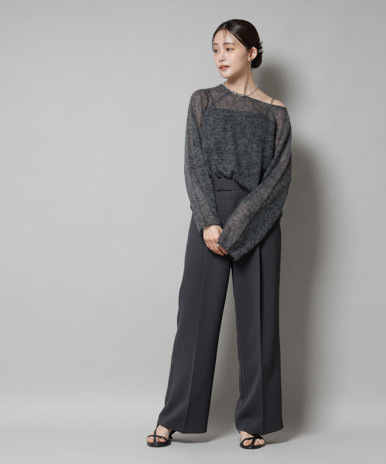 ツイルワイドスラックス