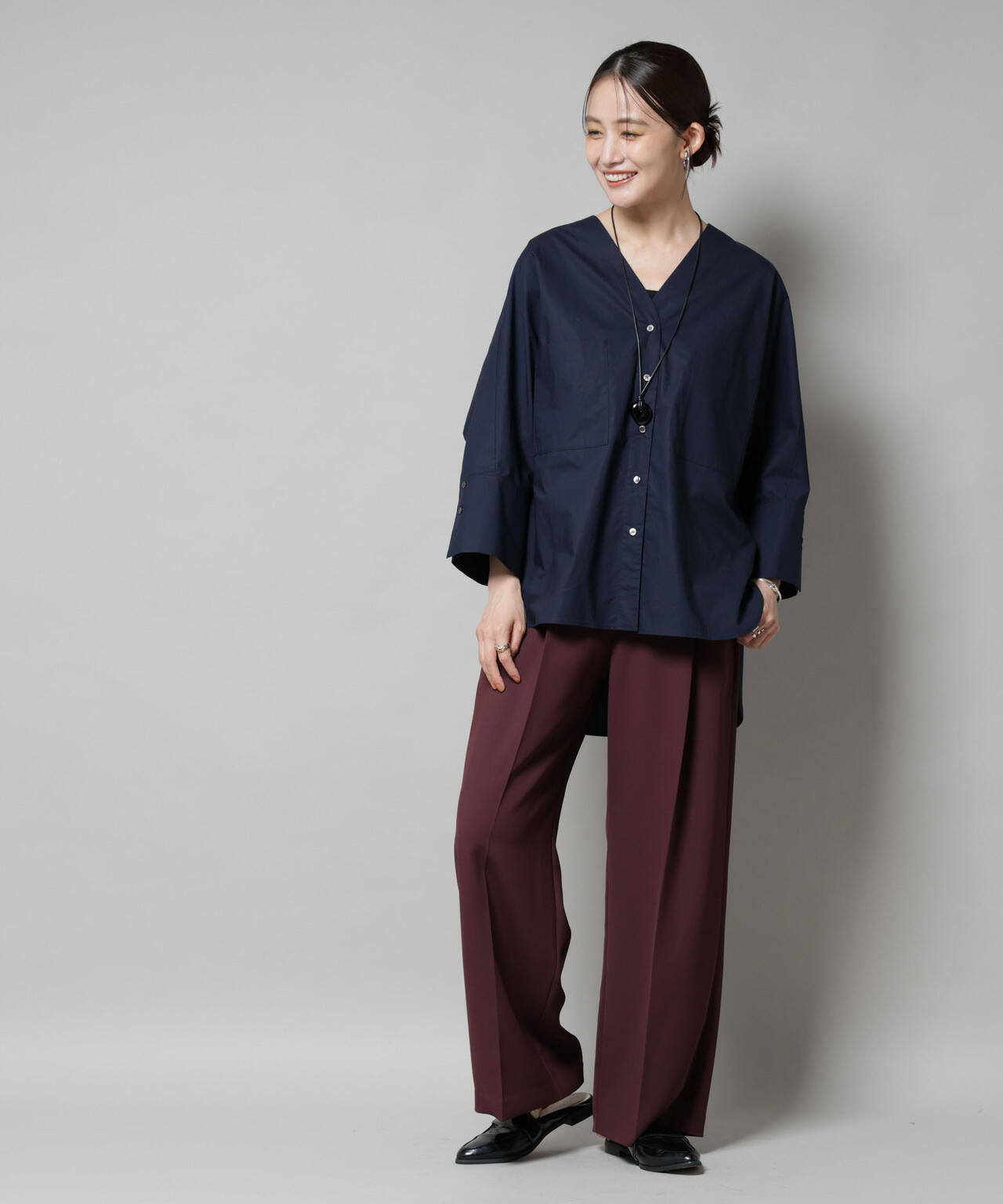 ツイルワイドスラックス