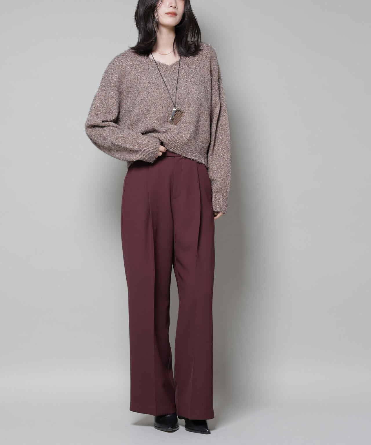 ツイルワイドスラックス