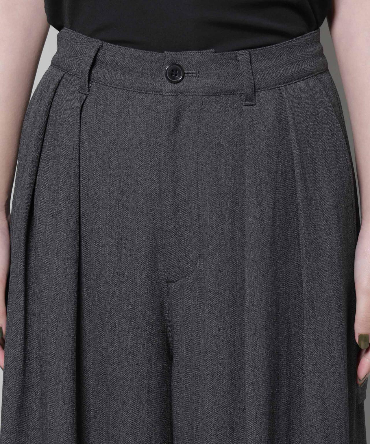 ヘリンボンツイードペインタードロストパンツ