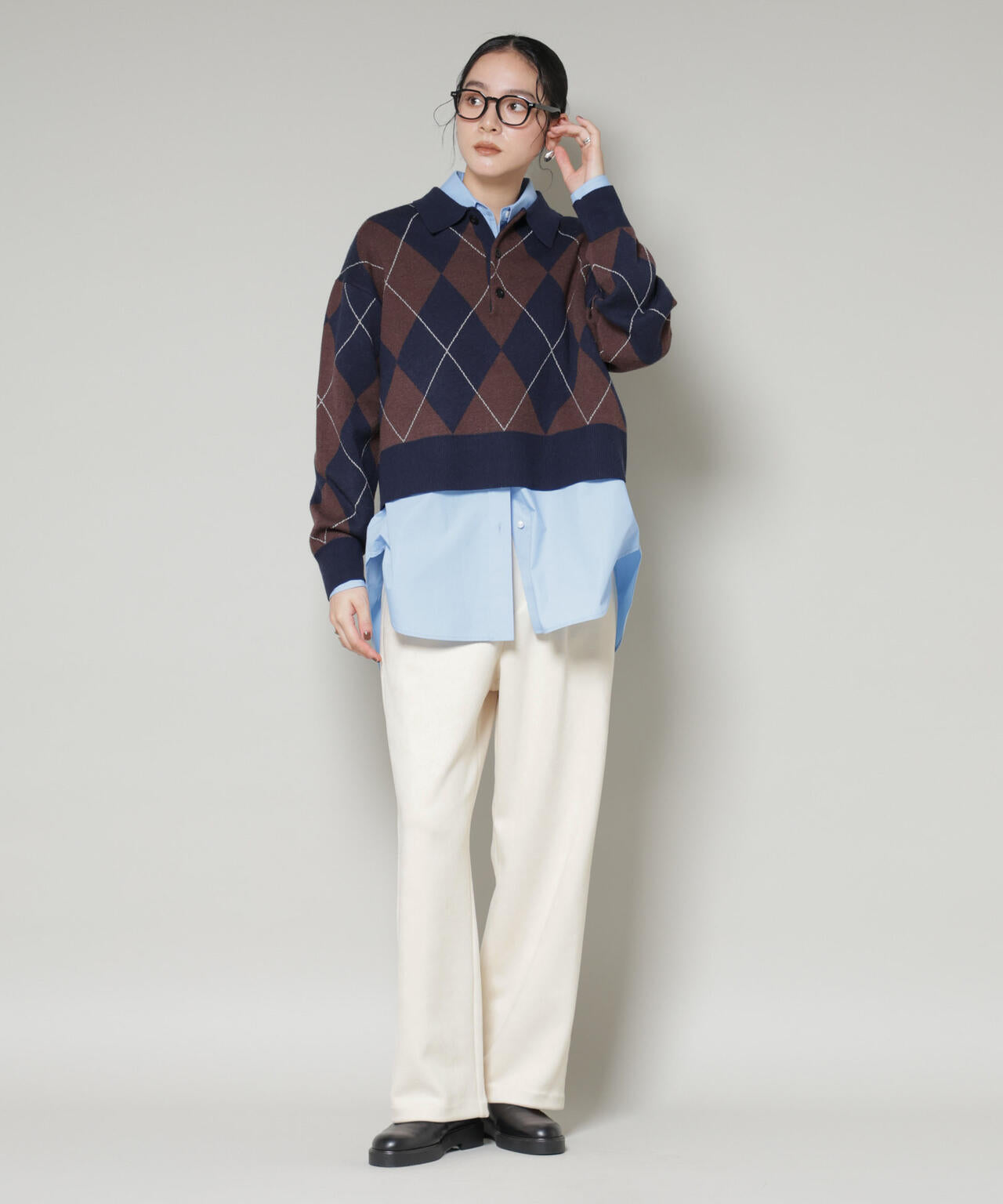 フェイクスエードタックパンツ