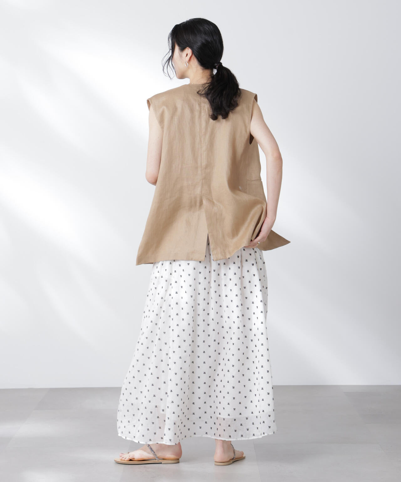 made in india コットンフロッキーフラワースカート