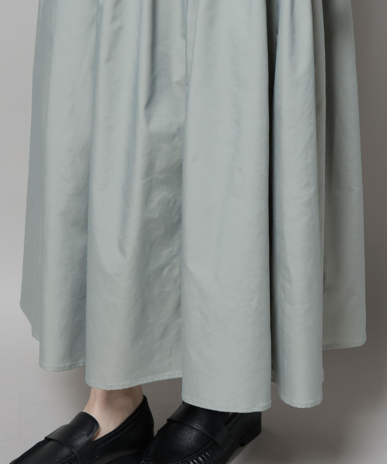 シャンブレータフタティアードギャザースカート