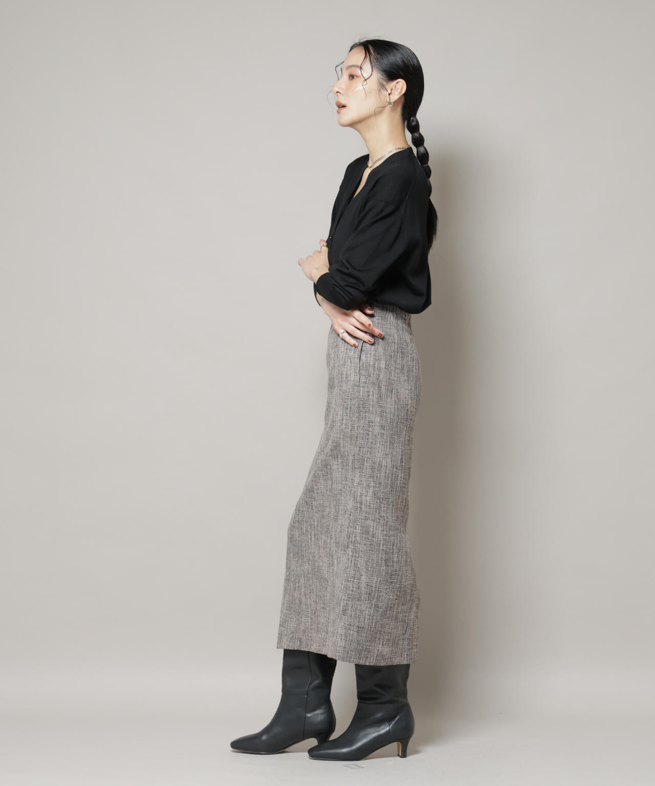 ツイードタイトスカート(セットアップ可)