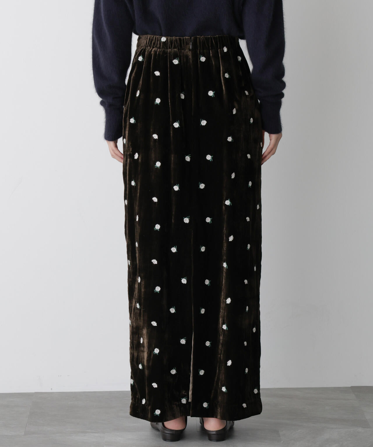 「STEVELOUR」ベロアブルームロングスカート(セットアップ可)