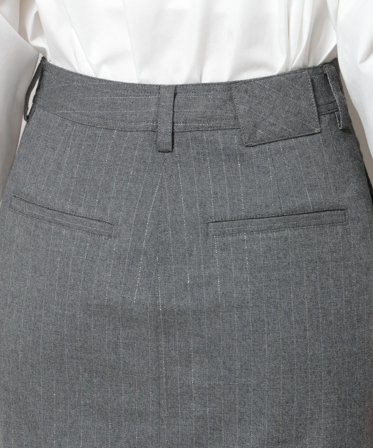 ラメストライプスーチングIラインスカート