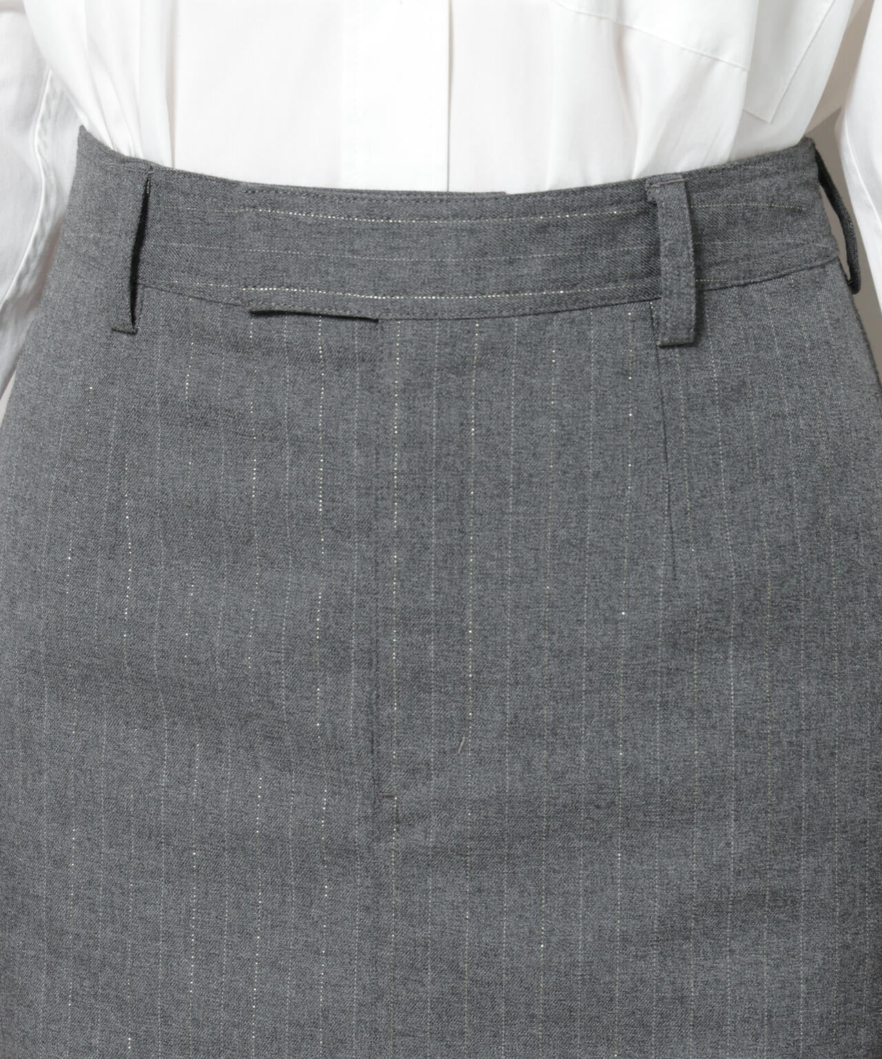 ラメストライプスーチングIラインスカート