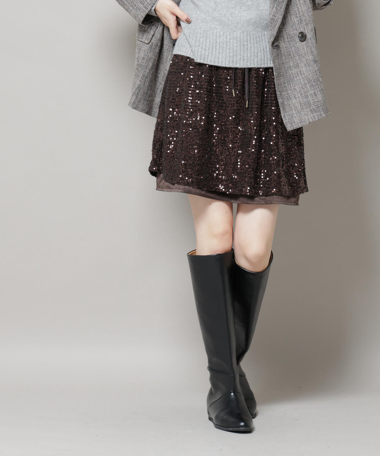 スパンコールミニスカート