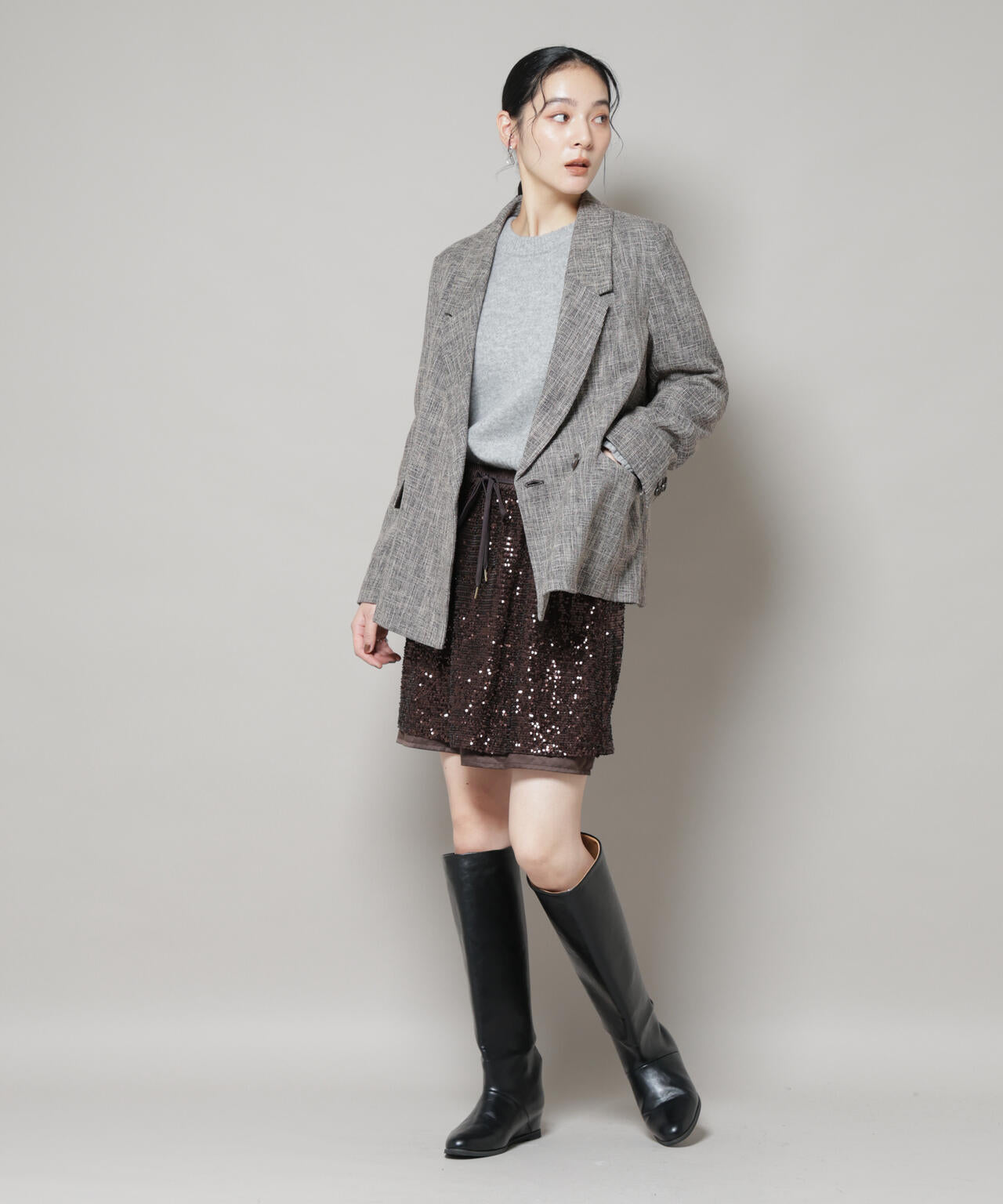 スパンコールミニスカート