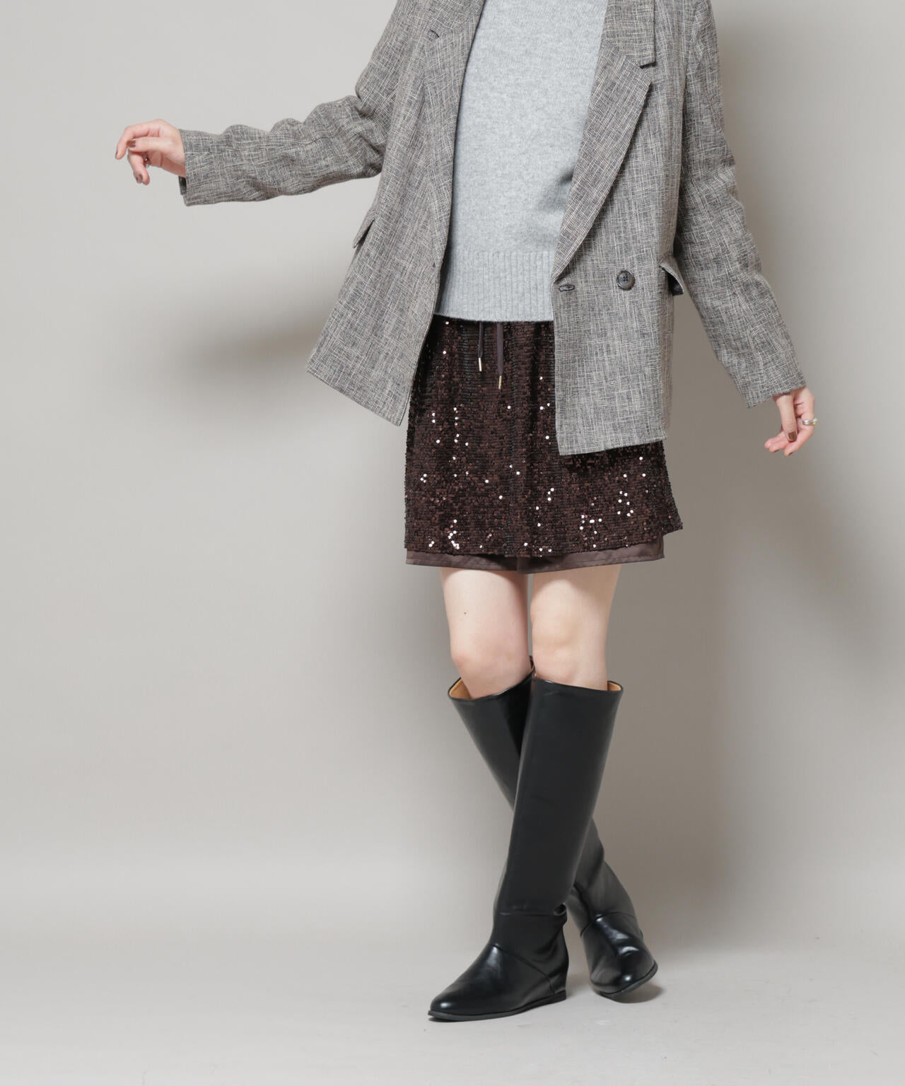 スパンコールミニスカート