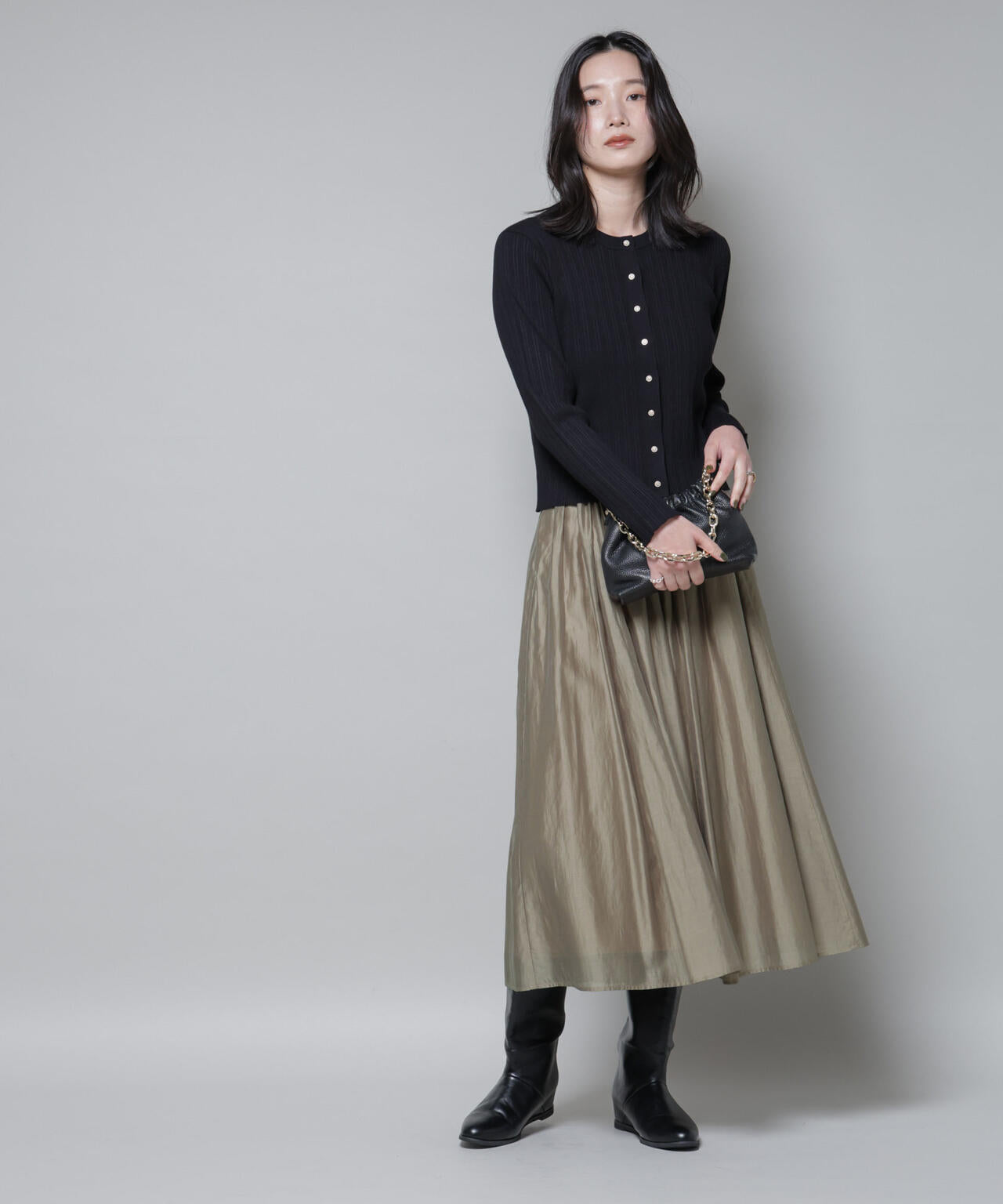 ブライトローンギャザータックスカート