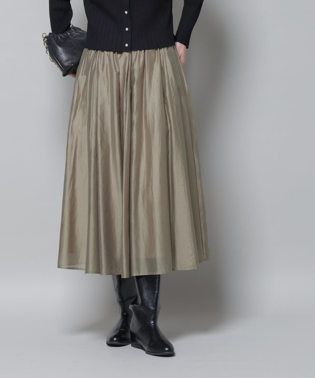 ブライトローンギャザータックスカート