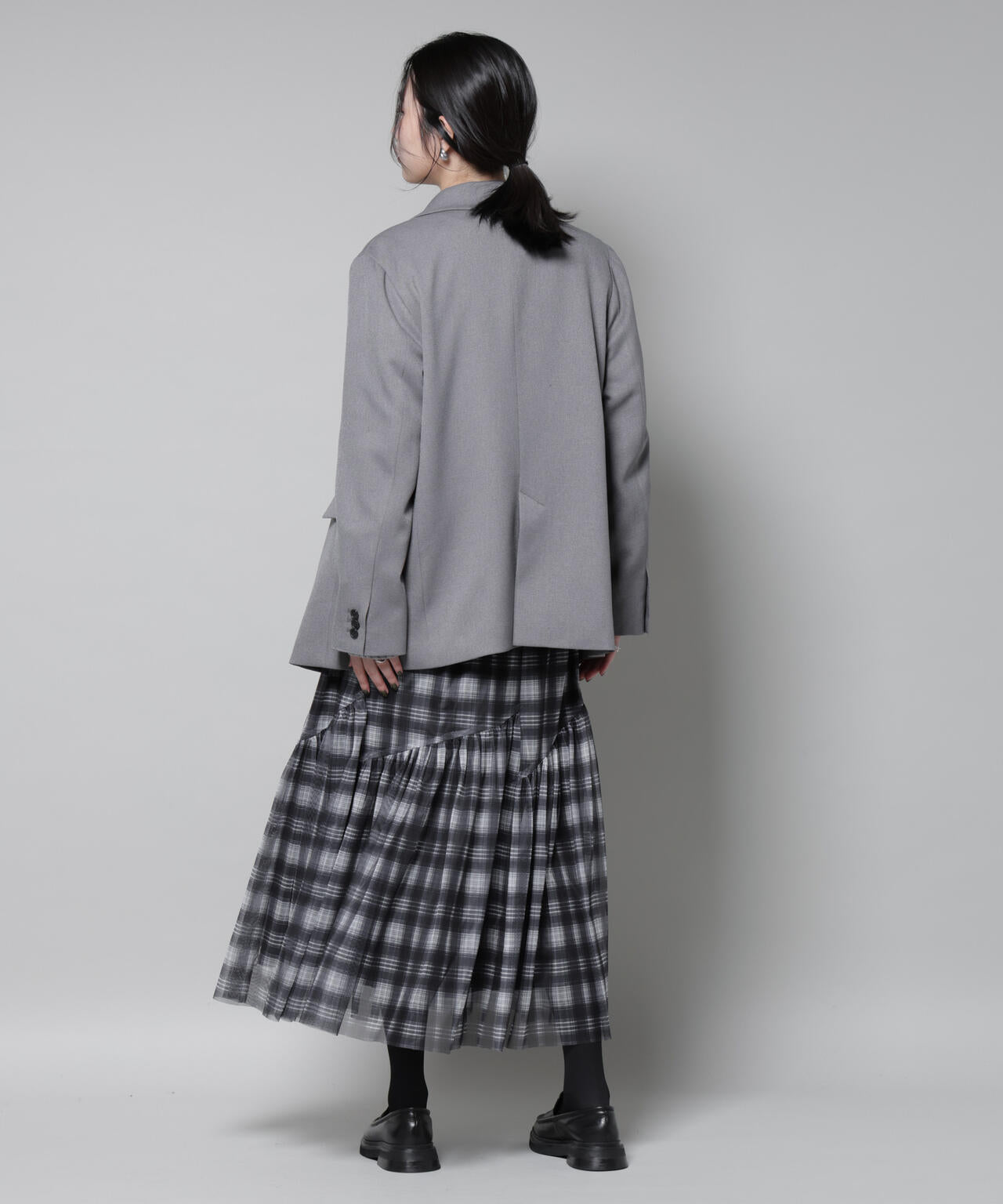 オンブレーチェックチュールスカート