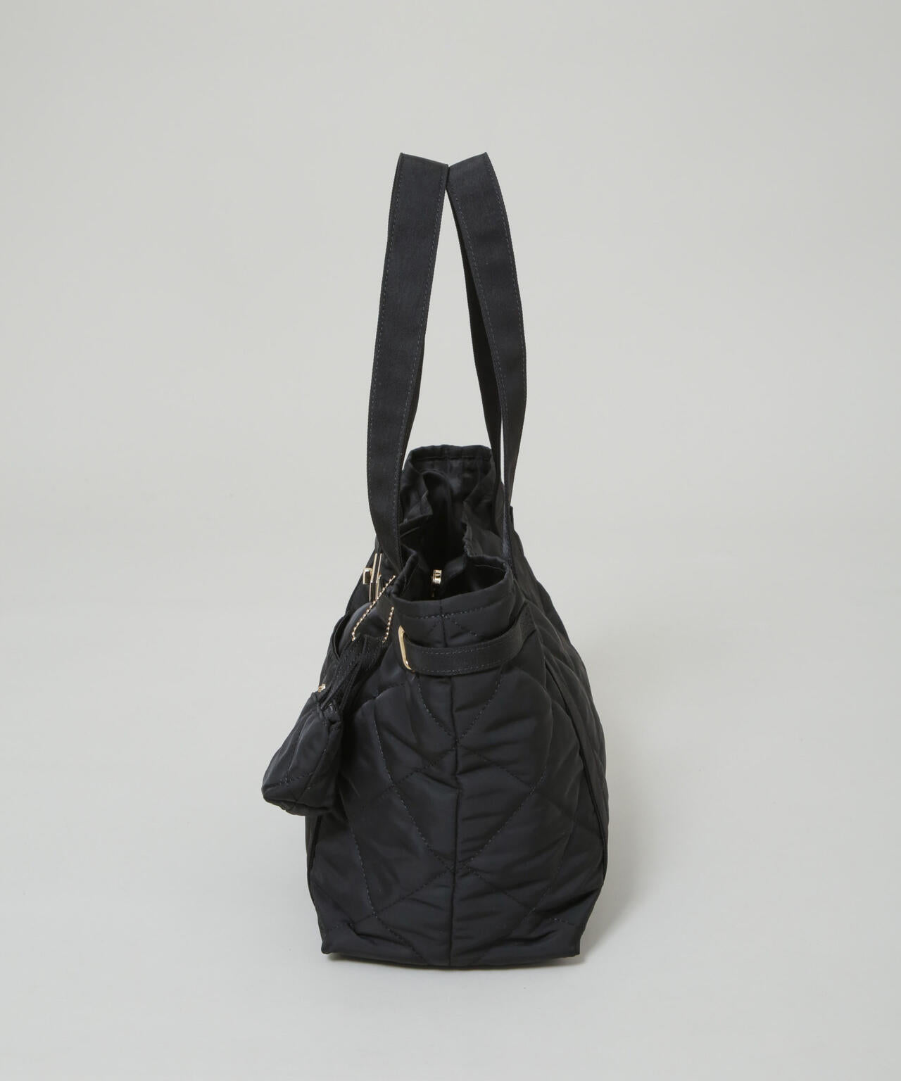 ミニバッグ付きキルティングトートバッグ