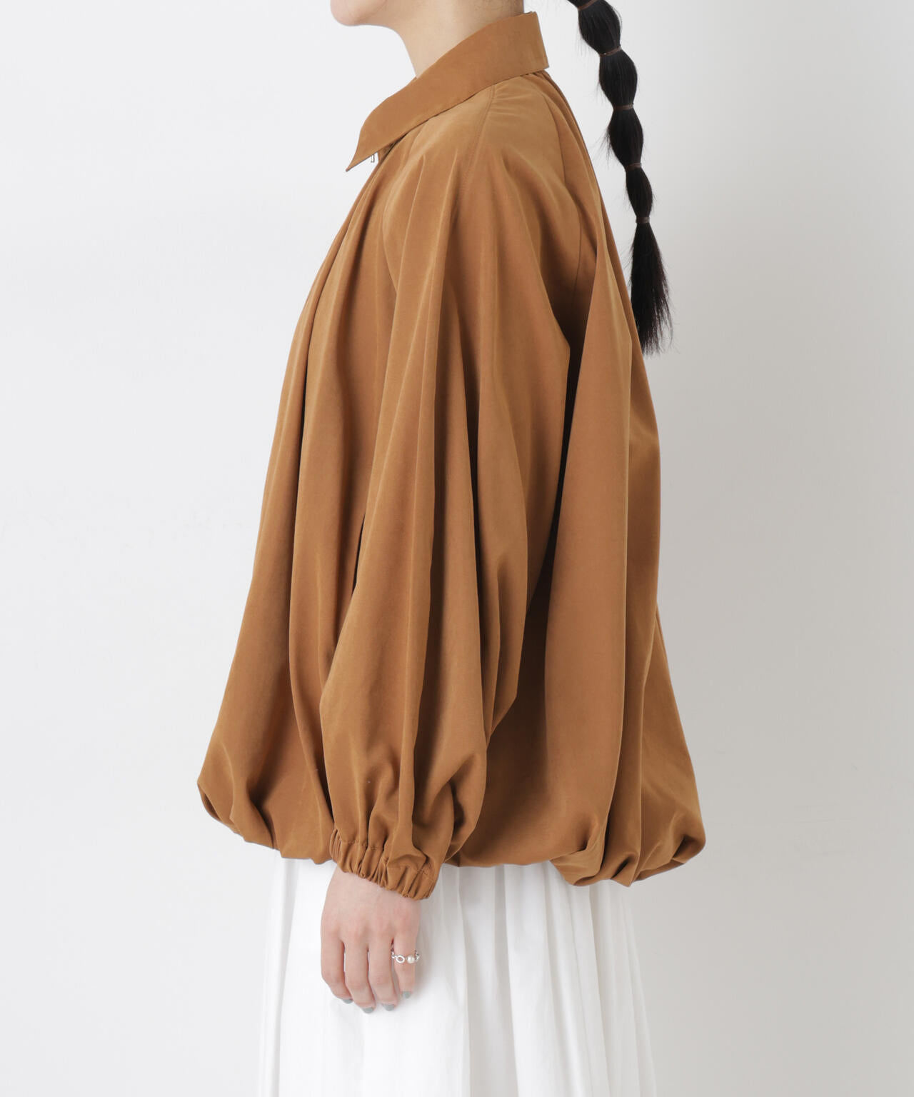 ライトスエードギャザーバルーンブルゾン