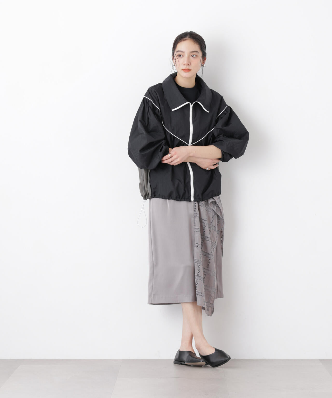 シアーライトギャザーブルゾン