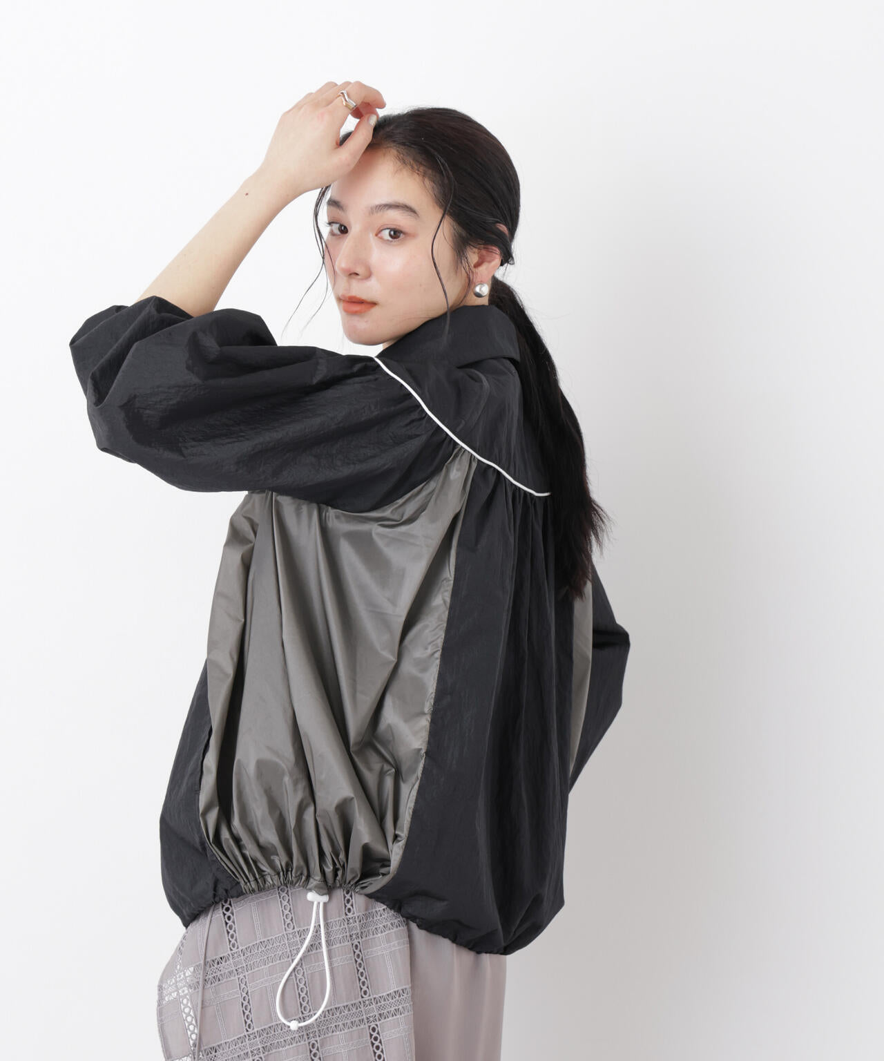 シアーライトギャザーブルゾン