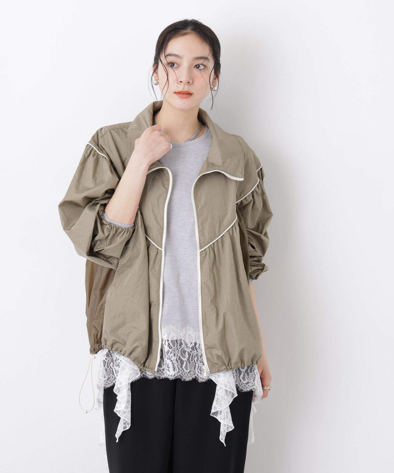 シアーライトギャザーブルゾン