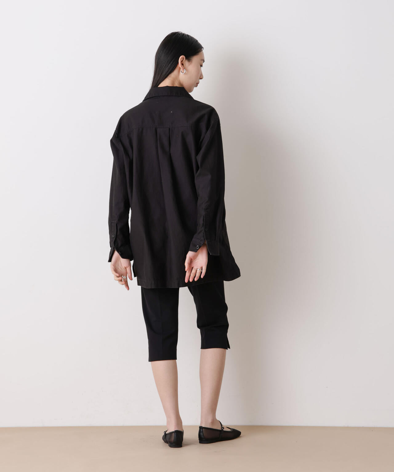 「STEVELOUR」コットンレースアップチュニックシャツ