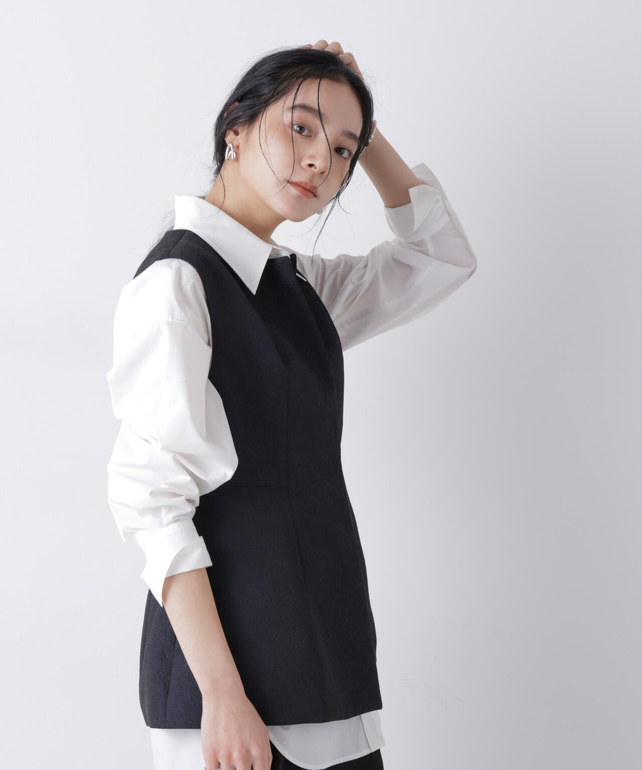 ジャガードペプラムジレ(セットアップ可)