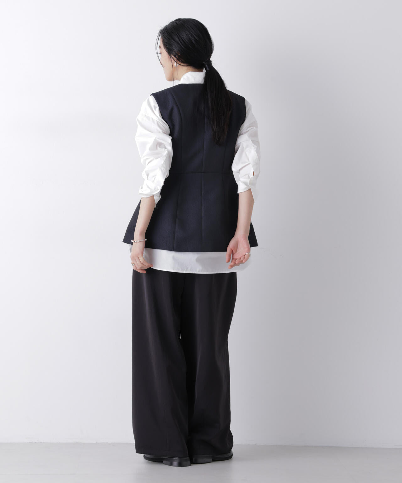 ジャガードペプラムジレ(セットアップ可)