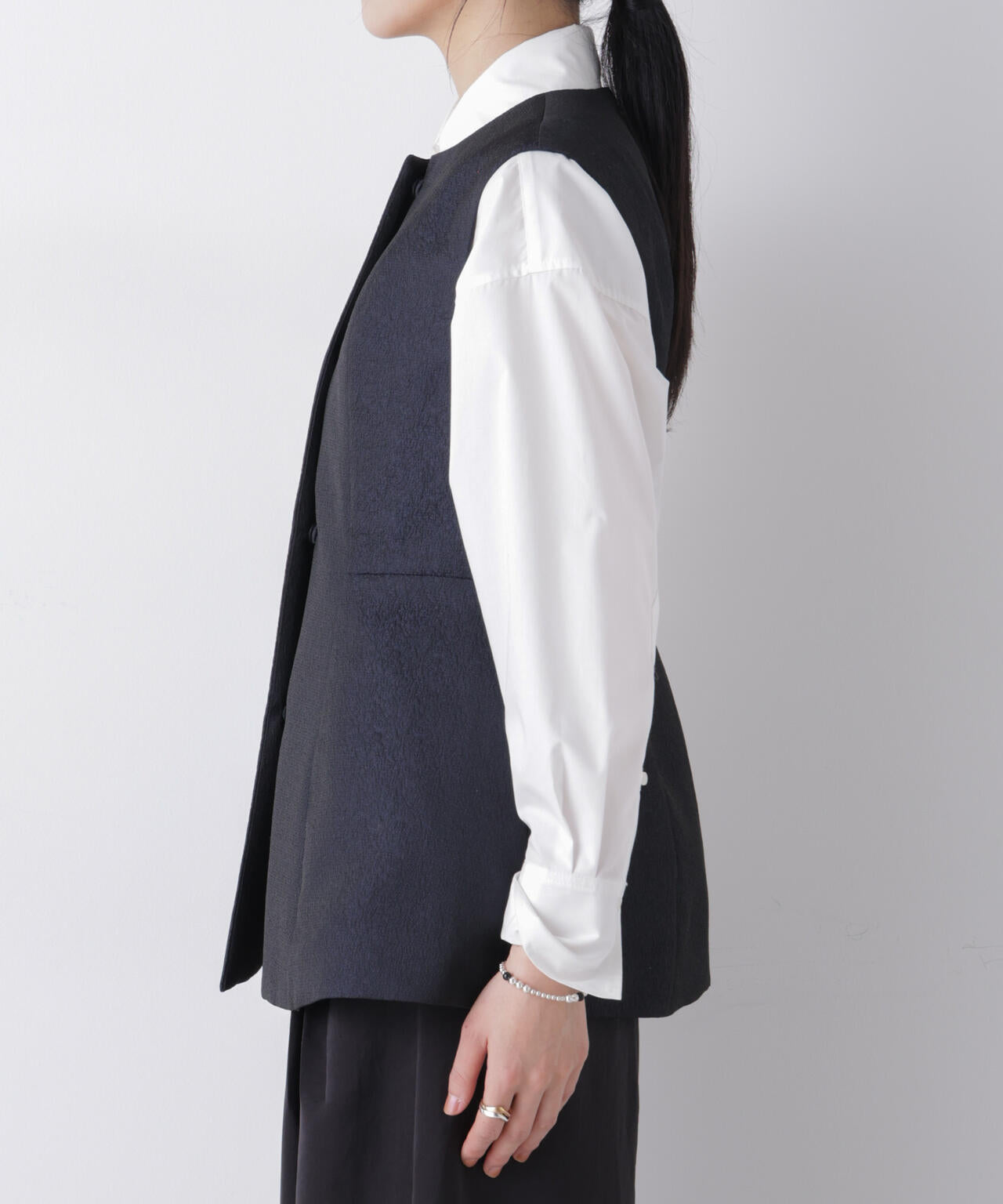 ジャガードペプラムジレ(セットアップ可)