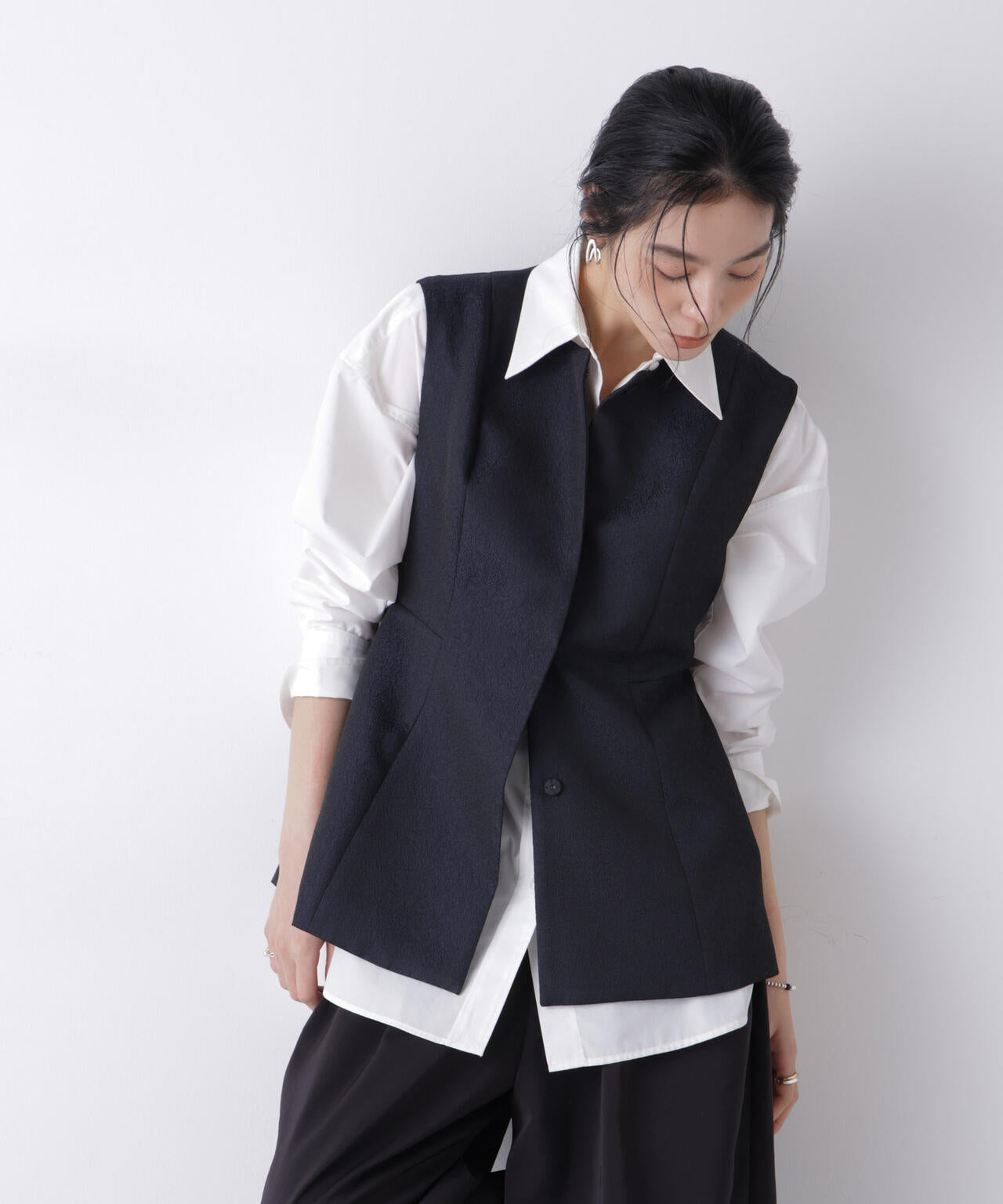 ジャガードペプラムジレ(セットアップ可)