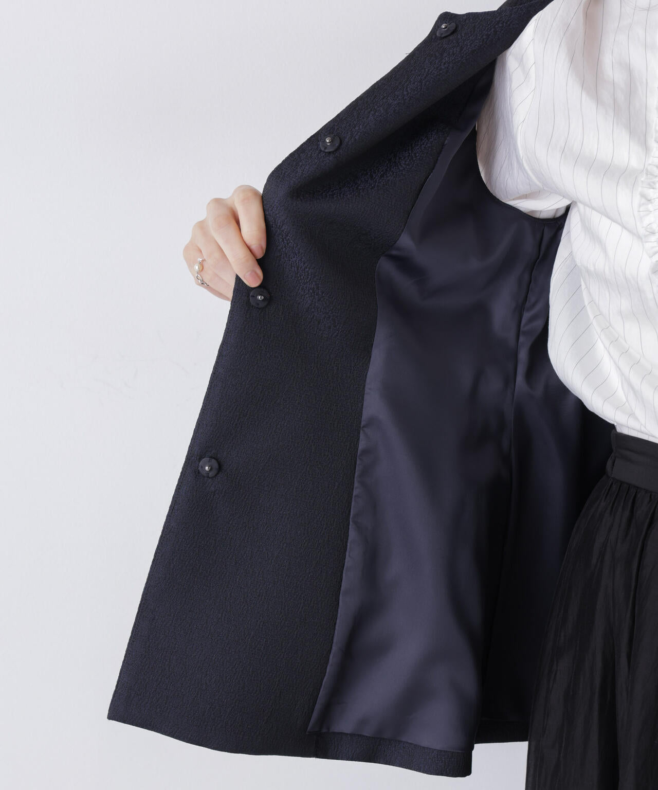 ジャガードペプラムジレ(セットアップ可)