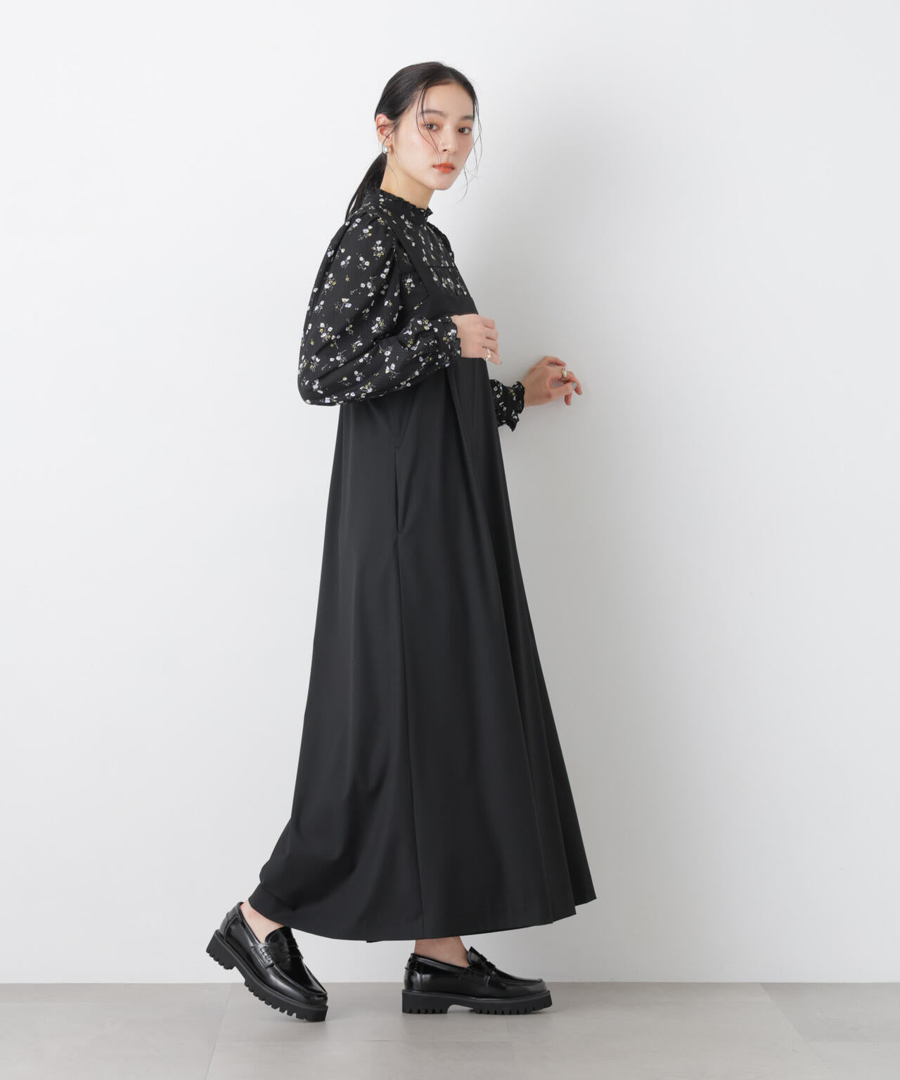 ワイドフレアサロペット