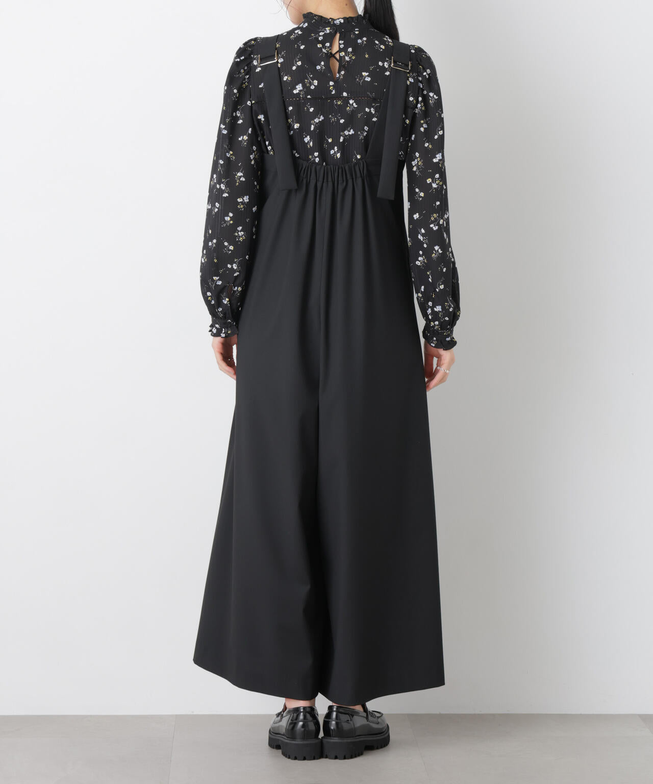 ワイドフレアサロペット