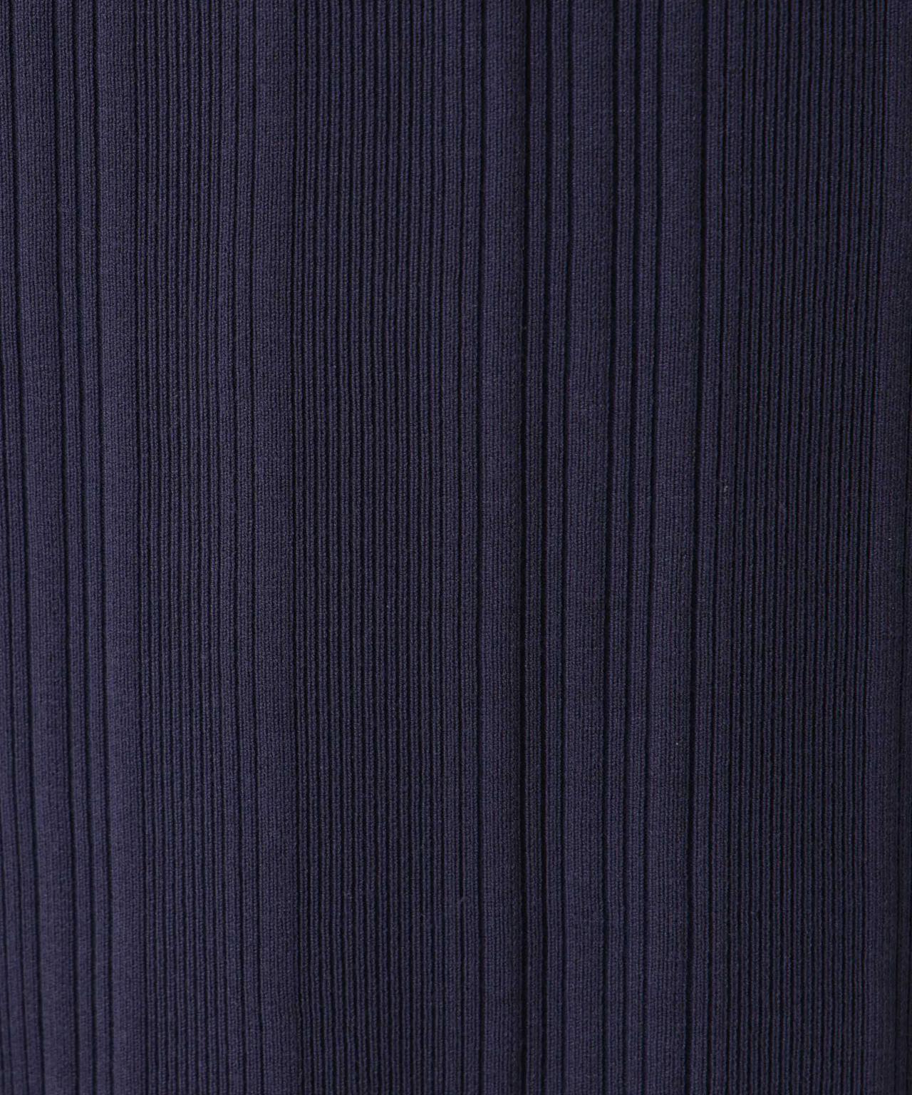 衿付きランダムリブニットワンピース