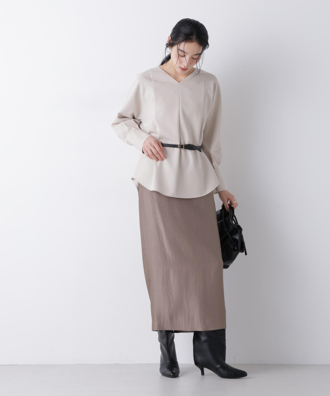 デイリーファンクション Vネックブラウス(セットアップ可)