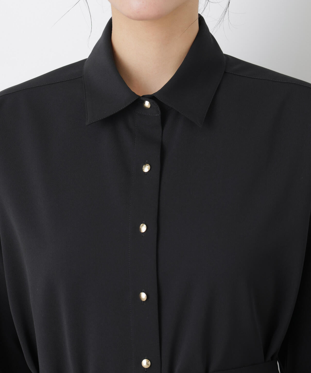 ハイツイストドライベルテッドロングシャツ(セットアップ可)