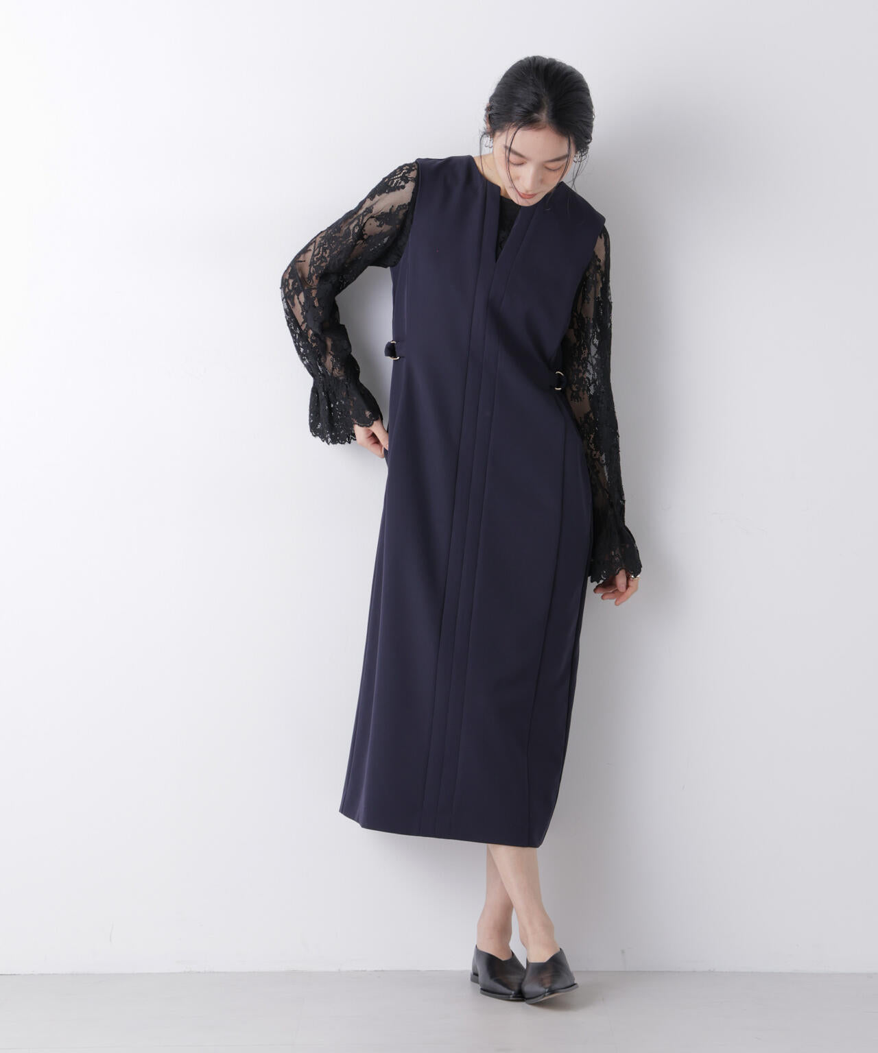 レーススカラップブラウス