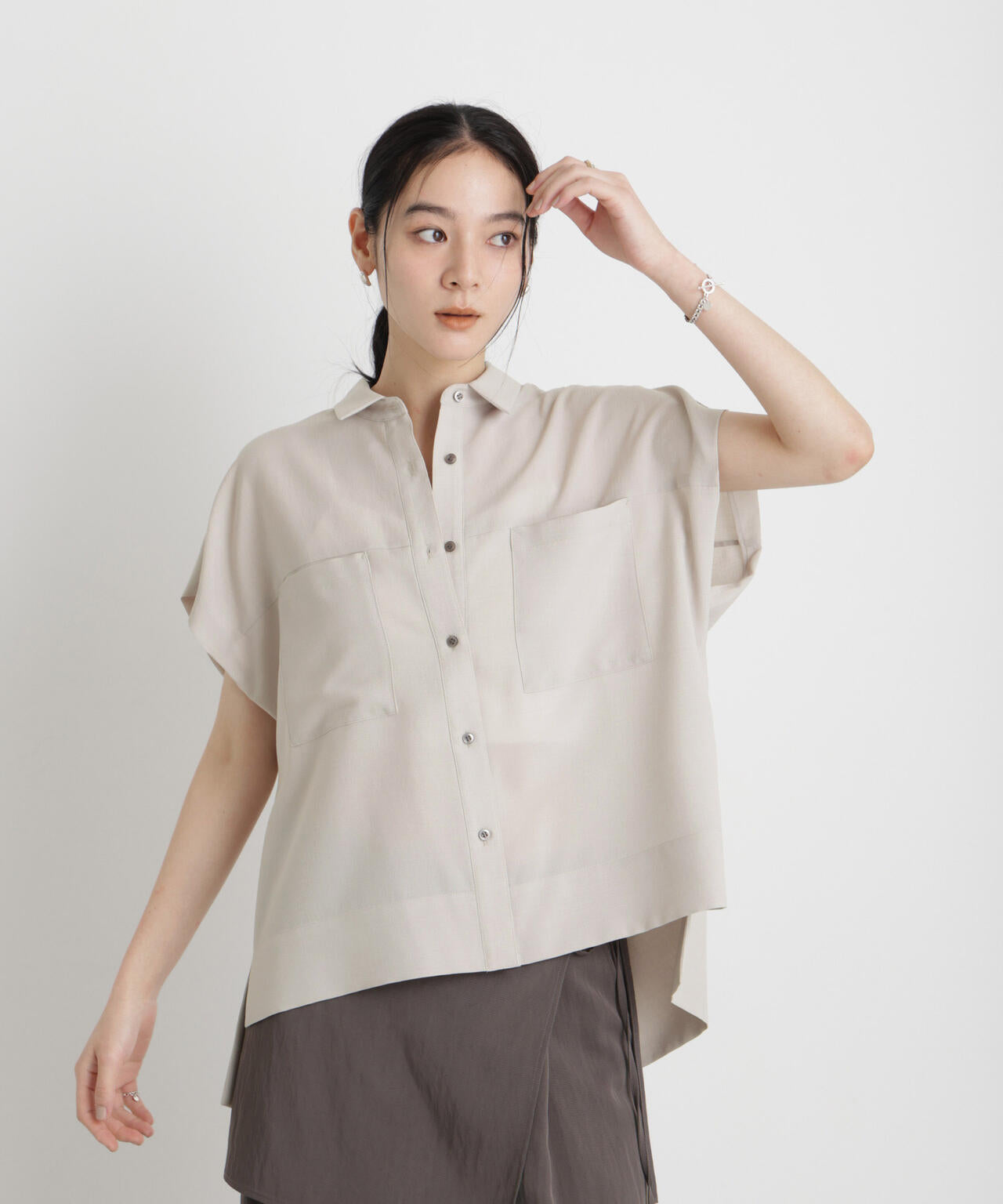 メランジドライ ポケットシャツ(セットアップ可)
