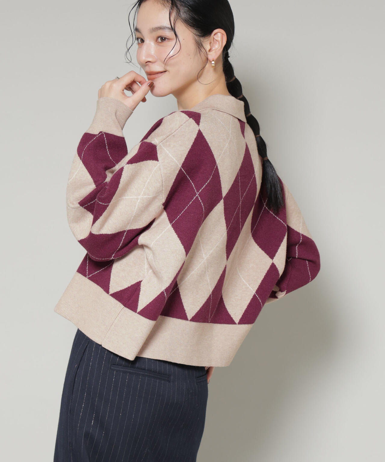 アーガイルワイドポロニット