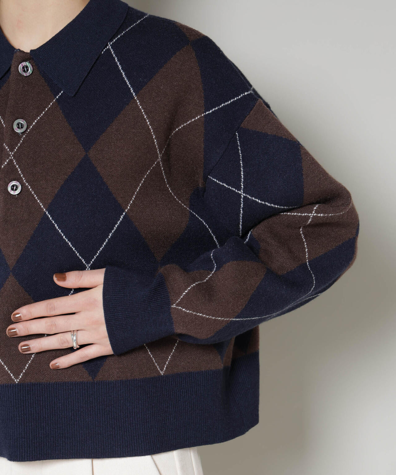 アーガイルワイドポロニット