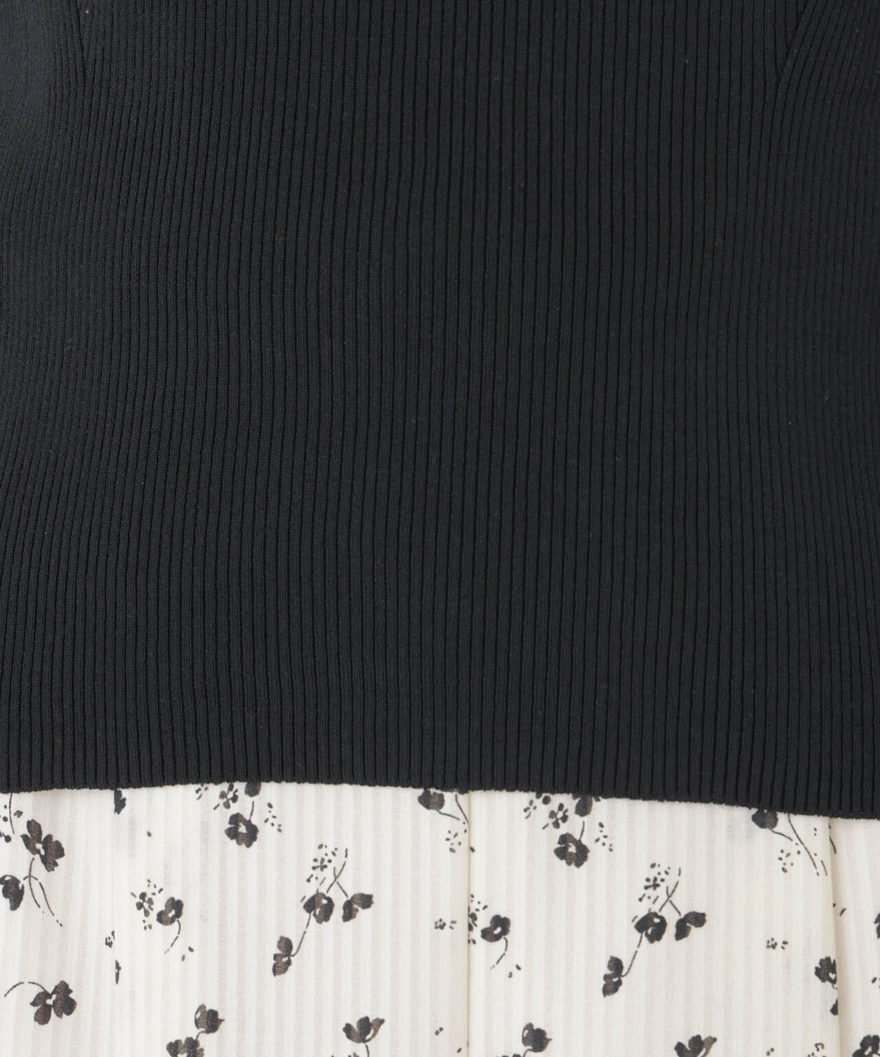 ウォッシャブルハイツイスト五分袖リブニット