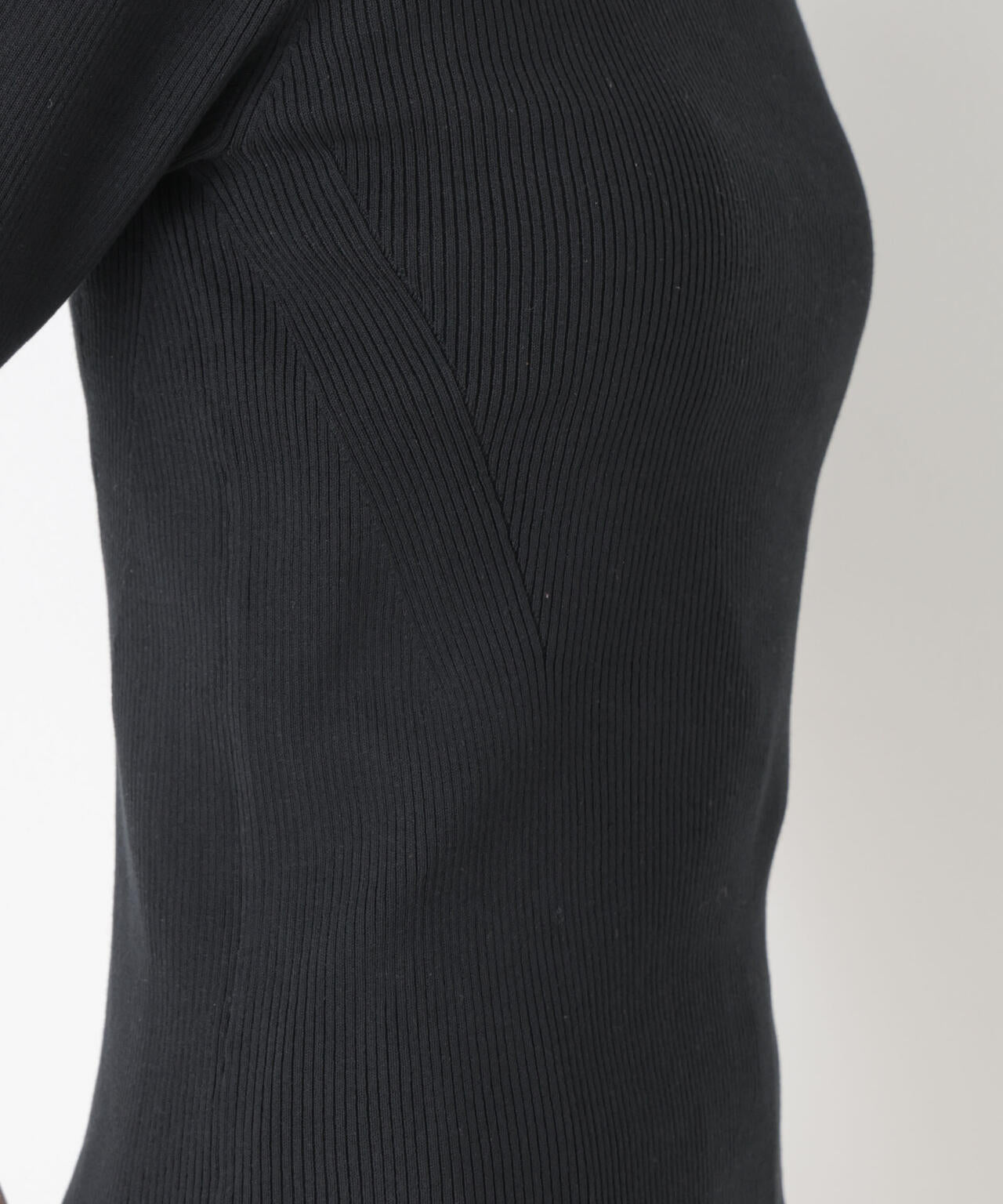 ウォッシャブルハイツイスト五分袖リブニット