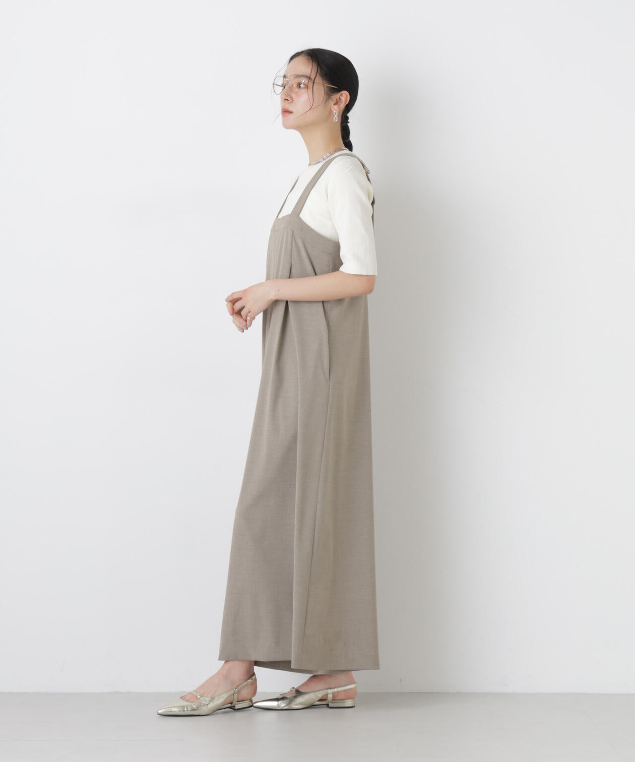 ウォッシャブルハイツイスト五分袖リブニット