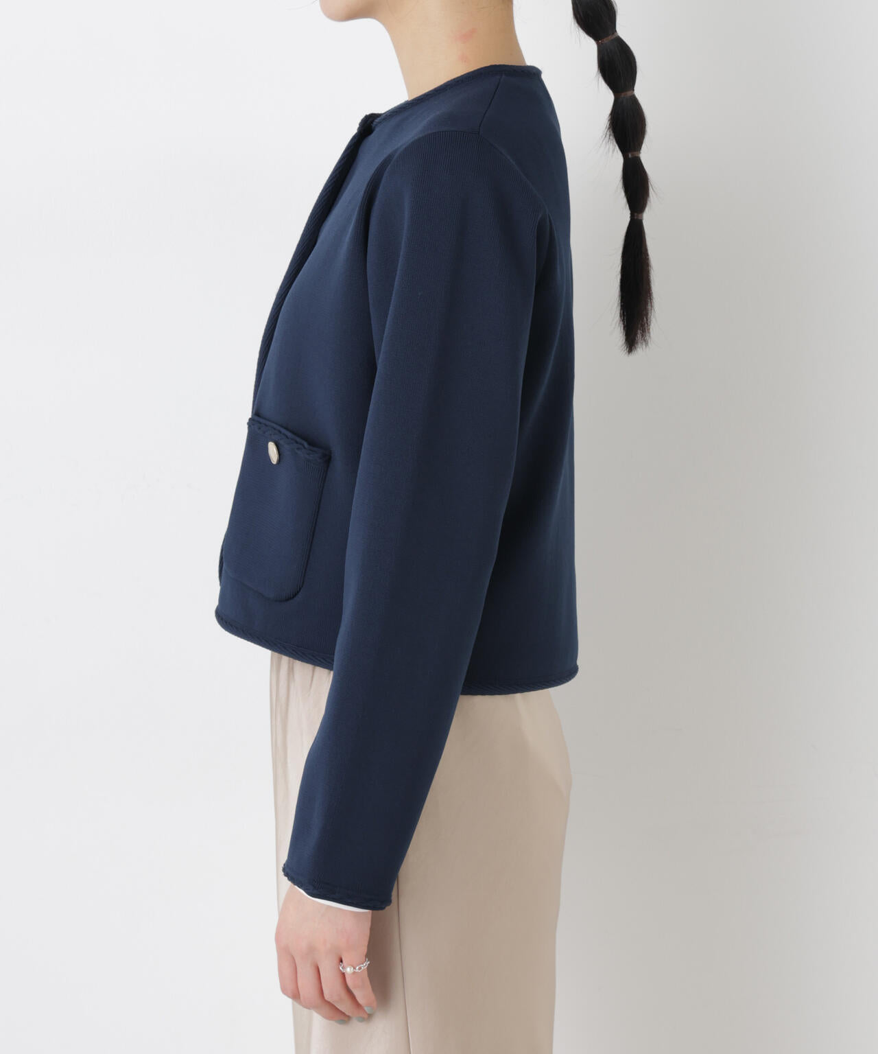 ゴールドボタンニットジャケット